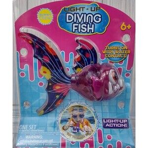 Pool Toy Diving Fish Piranha Light-Up Swimming Lights Battery Operated Swim Dive